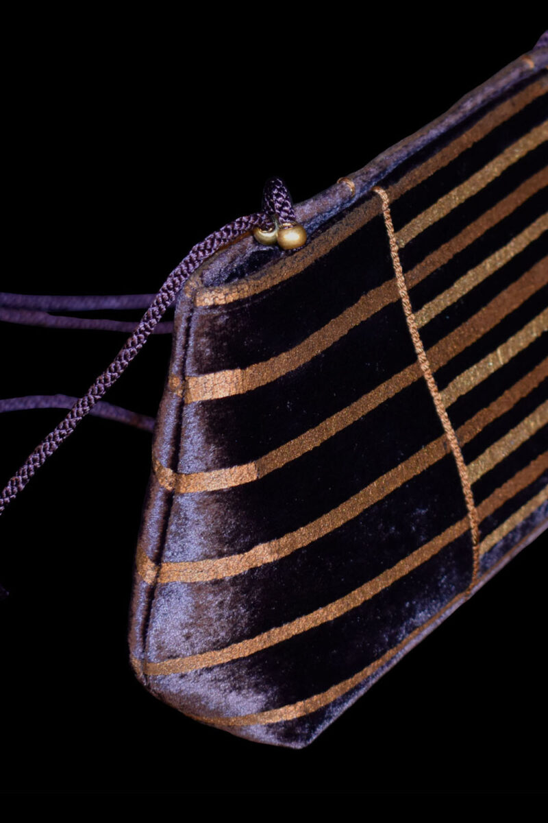 Baguette Бархатная сумка | Pochette | Stripes Фиолетовый — изображение 2
