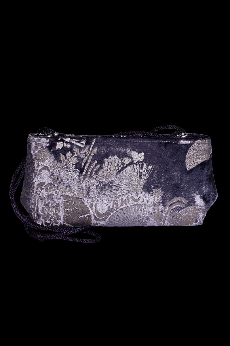 Baguette Бархатная сумка | Pochette | Ventagli Фиолетово-серый